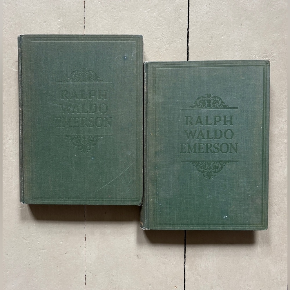 1930 Collected Writings of Emerson Concord MA Nature Eros Poetry 2 Volumes - Picture 2 of 16